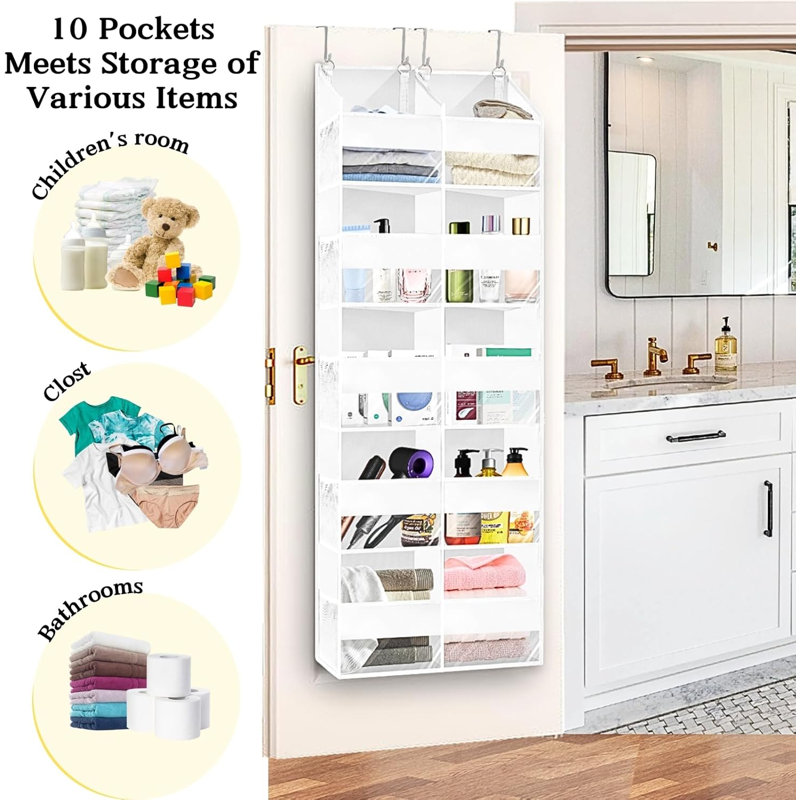 Rangement blanc pour porte 5 niveaux