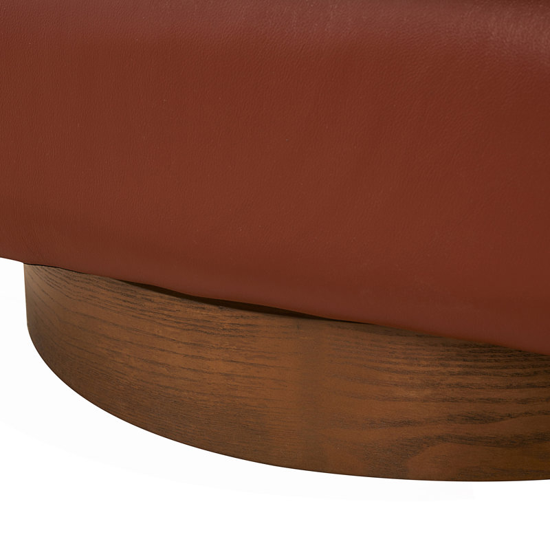 Chaise pivotante à base de bois, chaise de chambre à coucher, Caramel