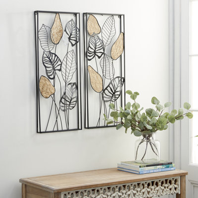 Coastal Plants & Flowers Wall Decor on Metal