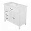 Meuble-lavabo de 36 po avec lavabo, conception rétro, structure en bois massif, panneau de fibres à densité moyenne, rangement spacieux, mécanisme de fermeture en douceur-279362246