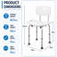 Chaise de douche médicale à hauteur ajustable