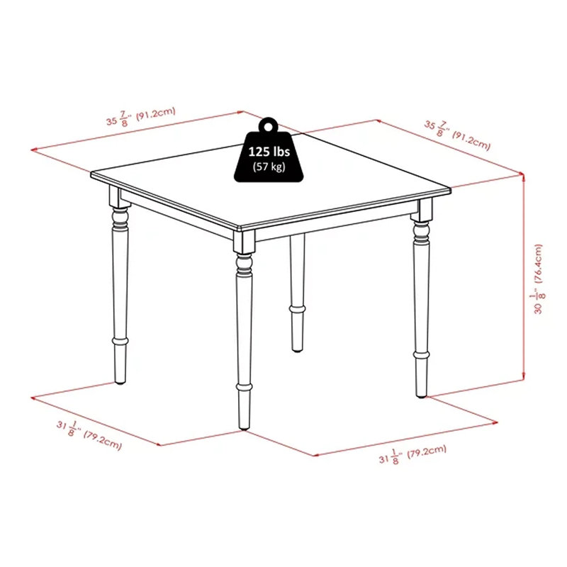 Rectangle L 36 po x l 36 po Gudinas