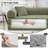 80.7" Corduroy Sleeper Sofa Modular Sofa Bed Compression Foam Couch Bed With 2 Pillows - No Assembly Required-1269532579
