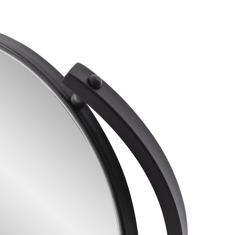 Miroir de table rond noir Hatch