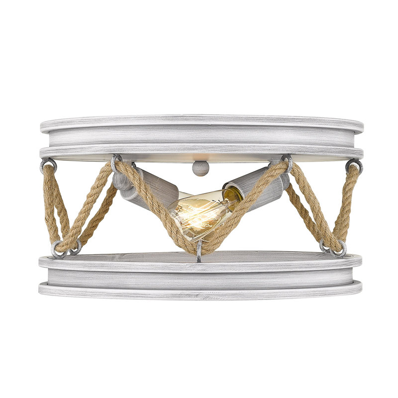 Steel Flush Mount, Gray Driftwood