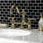 Kingston Brass Restoration Two-Handle 3-Hole Deck Mount Bridge Bathroom Faucet with Brass Pop-Up-29272742