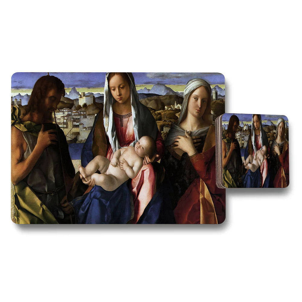 Madonna And Child Renaissance Placemats And Coaster Set