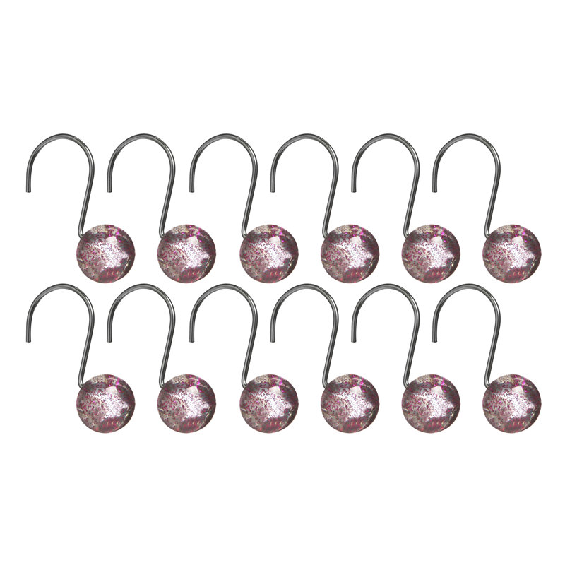 Monique Resin Shower Curtain Hook, Hot pink