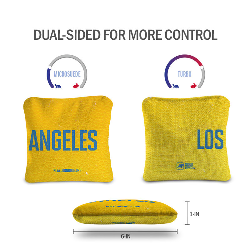 Los Angeles Collegiate Gameday Synergy Pro Cornhole Bags, Yellow