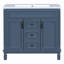 Meuble-lavabo simple Albreda 35,9 po avec dessus en céramique-2073585015