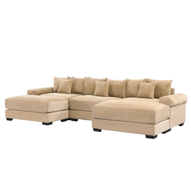 Canapé modulaire surdimensionné de 92 po Cloud, Chameau, 2, H 34,2 po x l 92 po x P 33,8 po