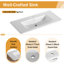 Ensemble de meuble-lavabo simple 40 po avec plateau en céramique Ornar, meuble-lavabo simple autoportant avec lavabo en céramique-2022681006-2022681008