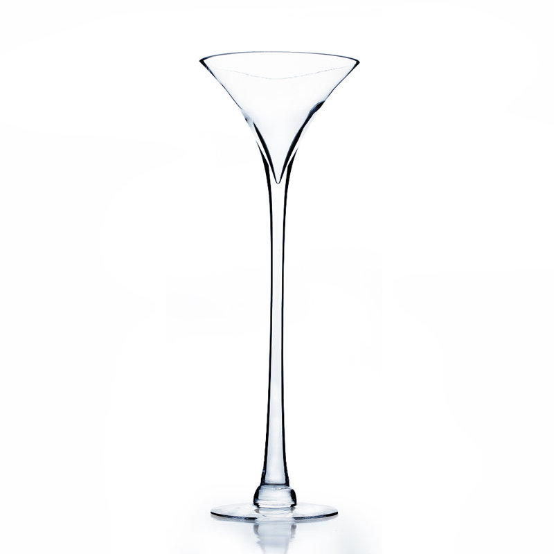 Handmade Glass Table Vase, 20" H x 7" W x 7" D