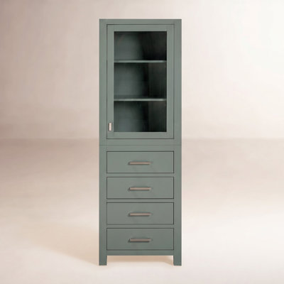 Keira Freestanding Wood Linen Cabinet