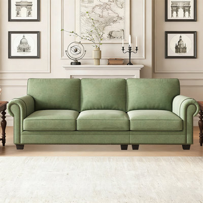 Coussin de canapé modulaire en chenille vert