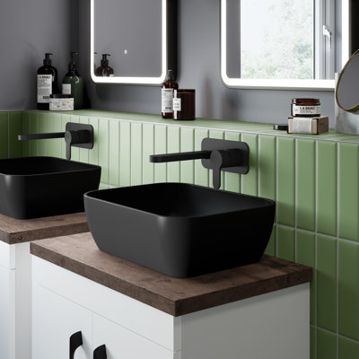 Nuie Vessels 455 mm L x 325 mm W Vitreous China Square Sink