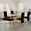 Chaise parsons en velours capitonné Lya