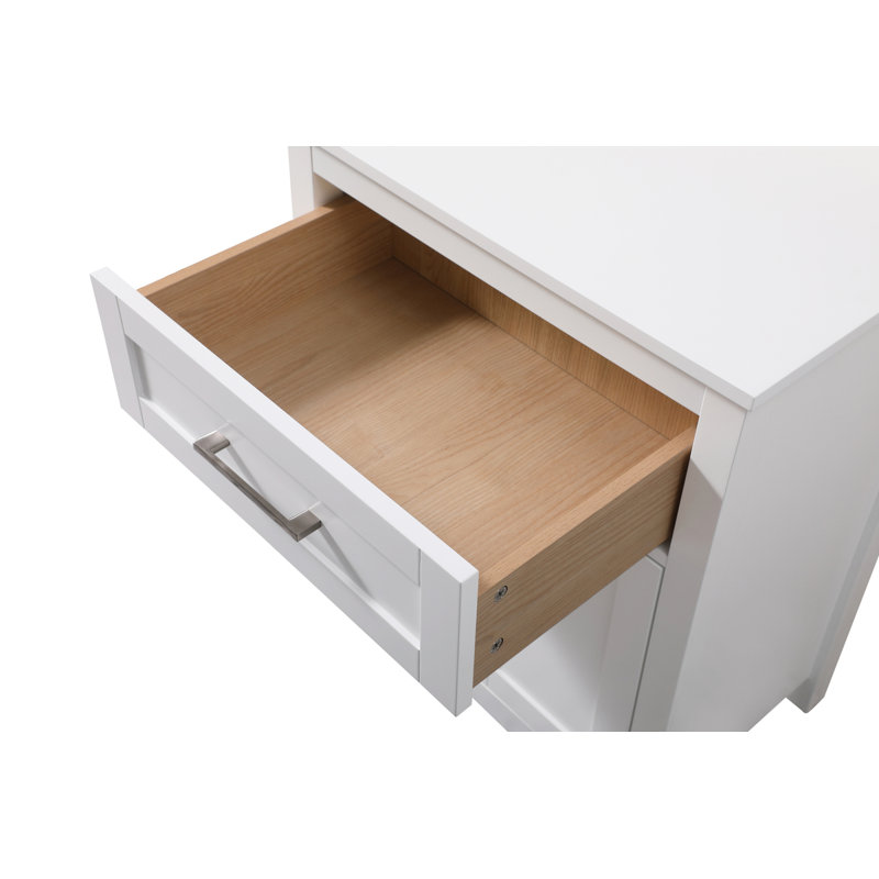 Martirio Bathroom Cabinet, White/Brushed Nickel