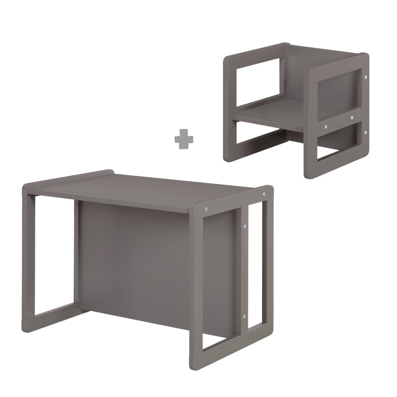 3-In-1 Children'S Seating Group In, Rectangular, Anthracite
