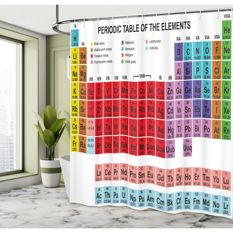 Shower Curtain with Hooks Included, 70" H x 69" W