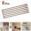 Adjustable Spring Tension Rod,1/2" Diameter,Steel Tube,6-Pack，Wood Colour,20-35"-1972057635-1972057634
