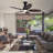 42" Modern Ceiling Fans With LED Lights and Remote Control-1992339468