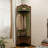 Corner Coat Rack 47", Vintage Floral Corner Hall Tree with 3 Shelves & 6 Hooks for Small Spaces