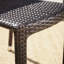 Chaise sans accoudoirs empilable avec structure en aluminium et brun, l 17,76 po x P 24,87 po, H 33,21 po Weather
