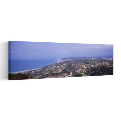 High Angle View Of Buildings On A Hill La Jolla Pacific Ocean San Diego California USA by Scott M. Tansey - Wrapped Canvas Panoramic Print