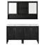 60" Double Sink Bathroom Vanity Set with Matching Medicine Cabinet, Black