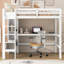 Lit mezzanine avec tablettes et bureau-719522491