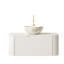 Meuble-lavabo flottant à rayures Anka