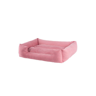 Cozy Pet Bed, Pink, 35.4 x 29.5 x 7.1 inches | 100% Polyester with Bead Fiber Fill | Machine Washable at 86°F | Soft & Comfortable Design for Cats and Small Dogs | Perfect for Indoor Use, Stylish & Durable