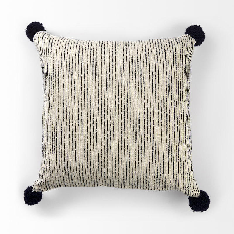 Housse de coussin carré en mélange de coton, H 18 po x l 18 po, Carrée