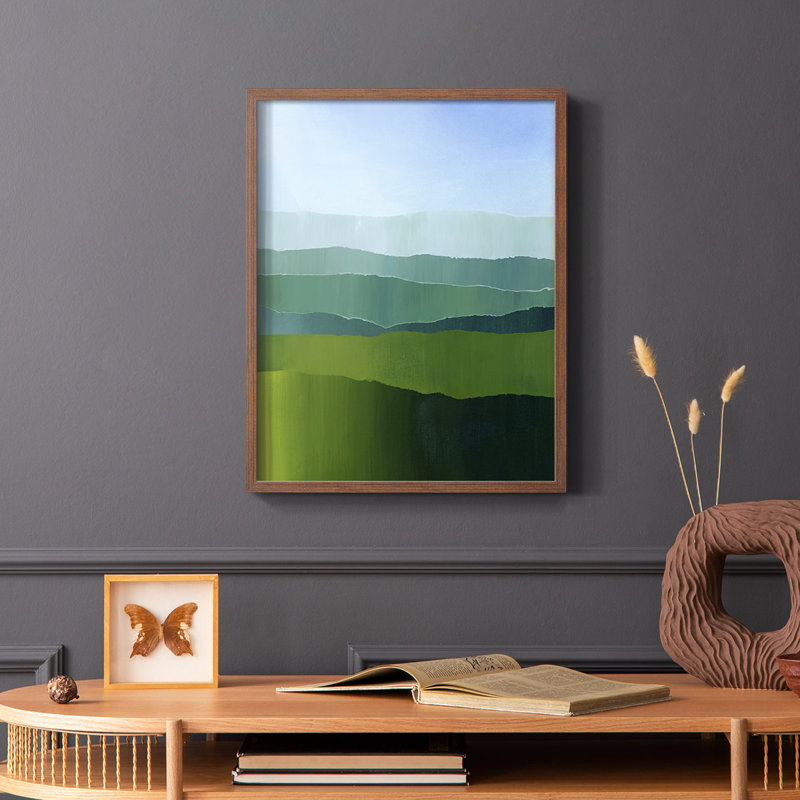 Impression encadrée Blue Ridge Fade II - bois massif, Cadre photo brun simple, H 28 po x l 22 po
