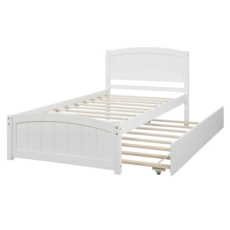 Lit plateforme simple Kaolin, Blanc
