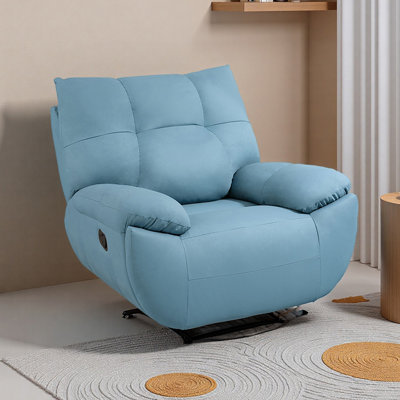 Single Manual Living Room Faux Leather Recliner