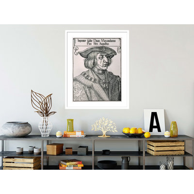 «Emperor Maximilian I of Allemagne (1459-1519)» par Albrecht Dürer, impression giclée encadrée