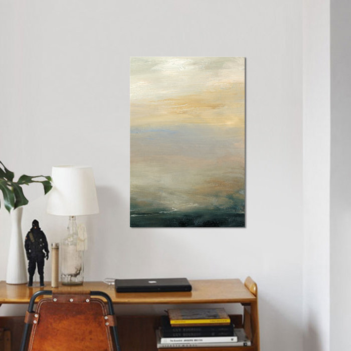 «Soft Horizon II» par Sharon Gordon - impression sur toile tendue, H 26 po x l 18 po x P 1,5 po, Toile encadrée noire