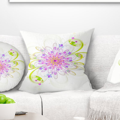 Coussin floral à fleurs fractales