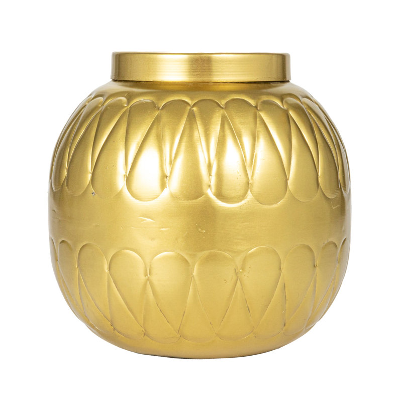 Decorative Embossed Metal Container