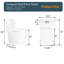 Toilette compacte en porcelaine blanche - 23 po de profondeur courte pour les petites salles de bain, double chasse, entretien facile, porcelaine silencieuse, 23 po de profondeur, chasse silencieuse, installation