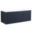 Meuble-lavabo mural sans lavabo, charnière à fermeture en douceur 48 po, armoire en contreplaqué bleu marine avec grande capacité de rangement pour les petites salles de bain