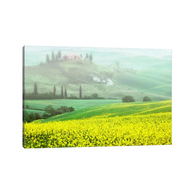 Europe, Italy, Tuscany. The Belvedere Villa Landmark And Farmland. by Jaynes Gallery - Wrapped Canvas Print