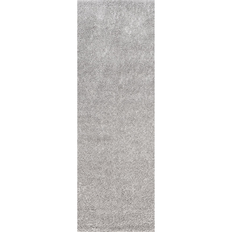 Tapis à poils longs contemporain Marleen, Tapis de couloir 2 pi 6 po x 16 pi