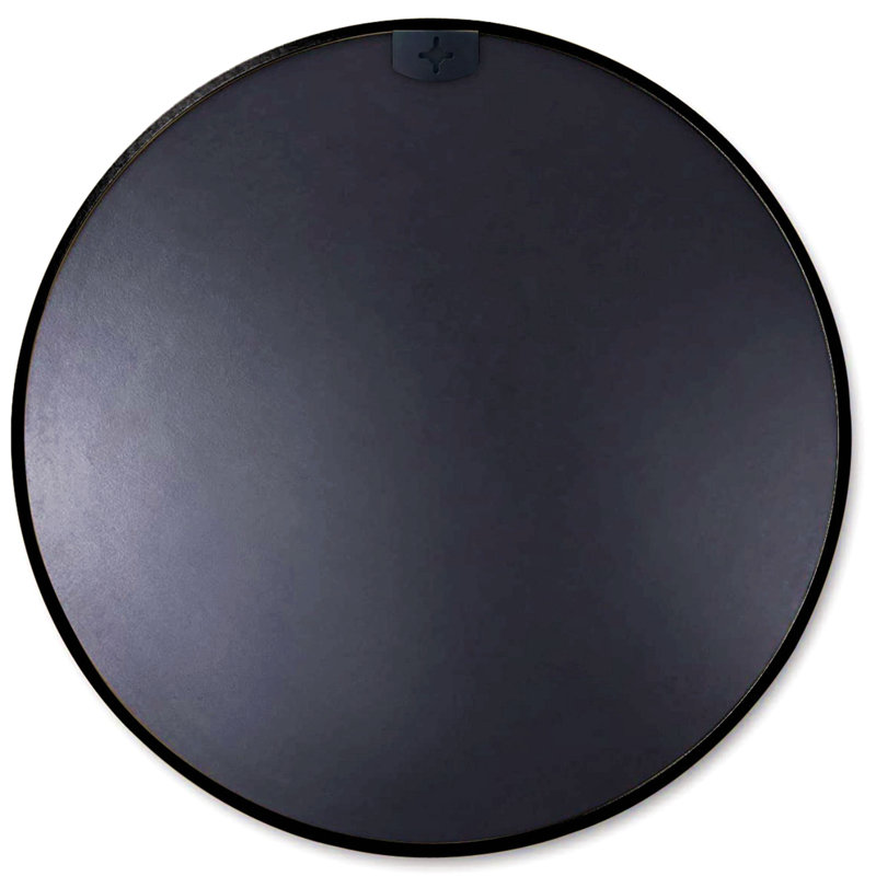 Miroir mural rond 24 po pour salle de bain, Noir