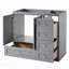 [Cabinet seulement] Meuble-lavabo gris de 36 po (lavabo non inclus)-1396262500