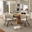 Tufted Metal Parsons Chair in Beige