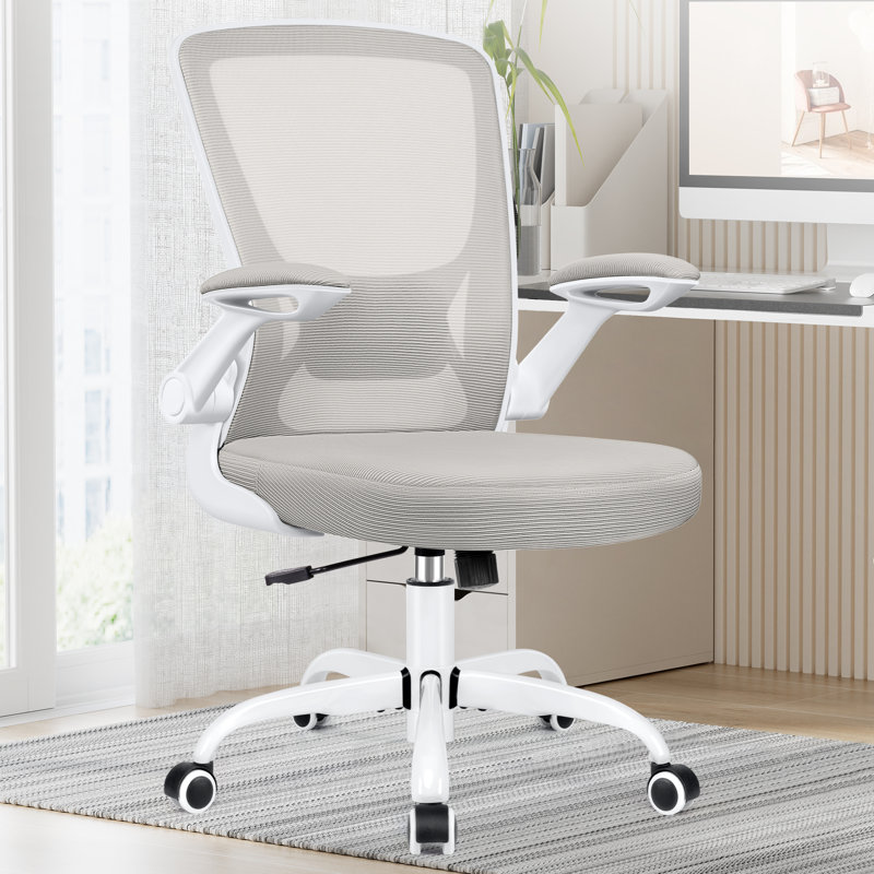 Chaise de bureau ergonomique en filet Office, Gris clair