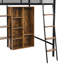 Lit mezzanine en métal avec bureau intégré